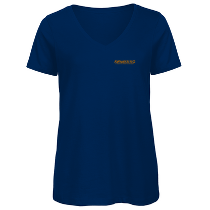 Awaaknng Flame Damen V-Neck T-Shirt