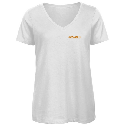 Awaaknng Flame Damen V-Neck T-Shirt