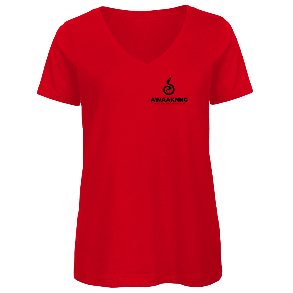 Awaaknng Flame Damen V-Neck T-Shirt